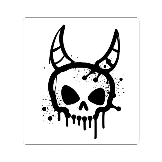 Edgy Skull Kiss-Cut Stickers | Gothic Decor, Laptop Accessories, Gift for Rebels, Halloween, Punk Vibe